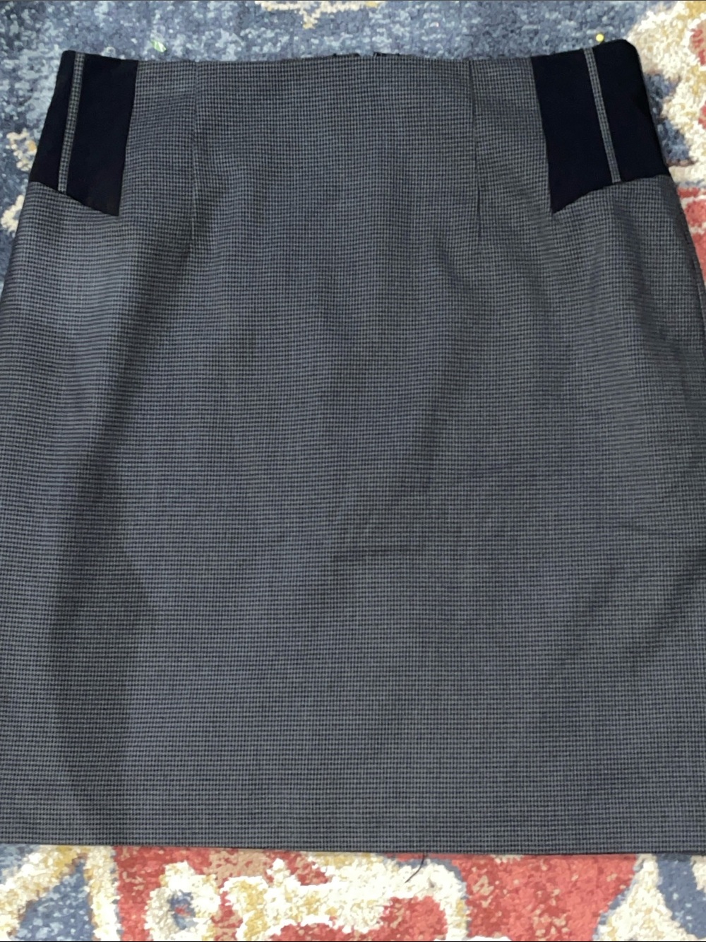Worthington Black and Grey Houndstooth Pencil Skirt
